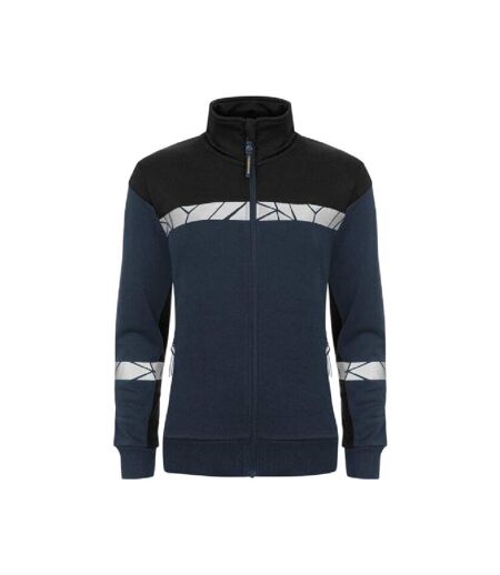 Womens/ladies Progression 7105 Reflective Sweatshirt Navy Black Projob