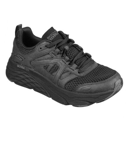 Womens/ladies Mc Elite Logo Slip-on Trainers Black Skechers