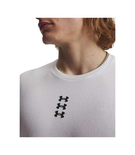 T-shirt Motif/style Logo Empilé Homme Blanc Under Armour