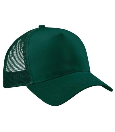 Beechfield Mens Half Mesh Trucker Cap / Headwear (Bottle Green/Bottle Green) - UTRW260