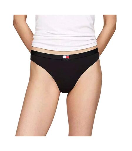 3x strings noires/rose/rouge femme tommy hilfiger thong - l