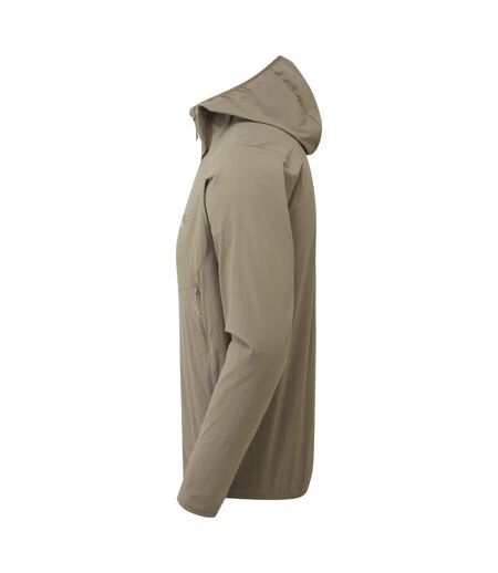 Mens Lightweight Softshell Hiking Hoodie Jacket with Water Repellent Finish