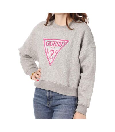 Sweat Gris Femme Guess Lurex Triangle - L