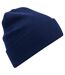 Bonnet À Revers En Coton Biologique Original Bleu Marine Beechfield-1