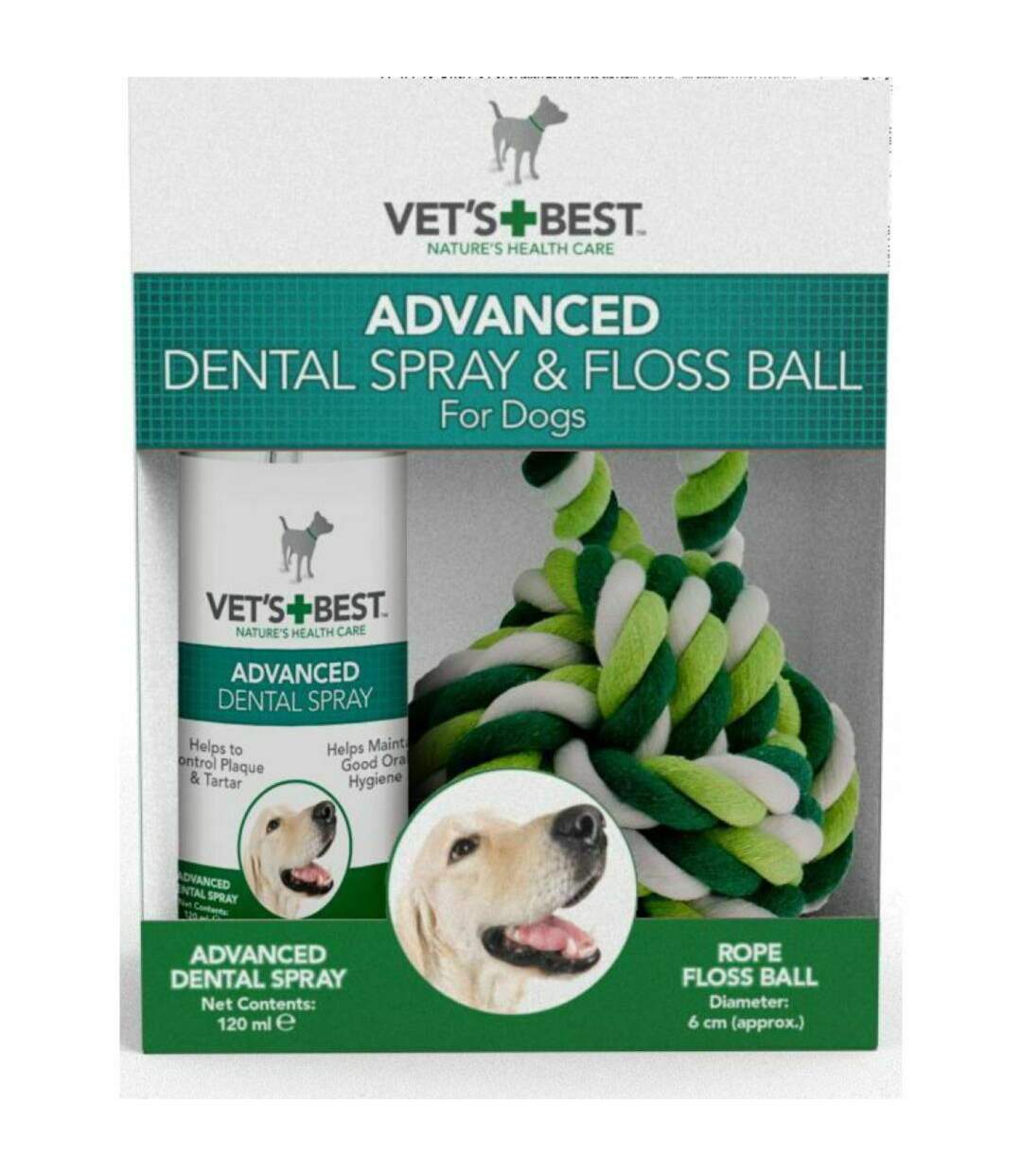 Dog dental kit 120ml white/green Vets Best-1