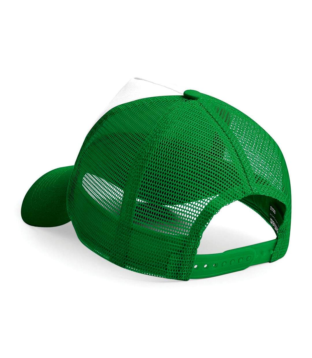 Lot de 2  casquettes de baseball homme vert / blanc Beechfield