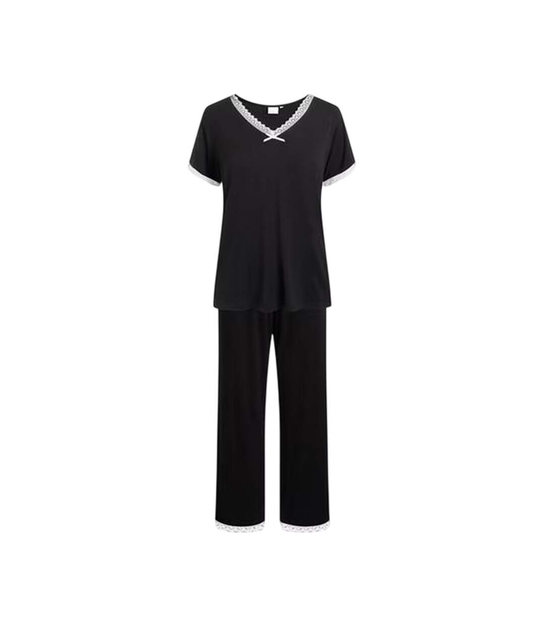 Ensemble De Pyjama Manches Courtes Femme Noir CCDK Copenhagen-2