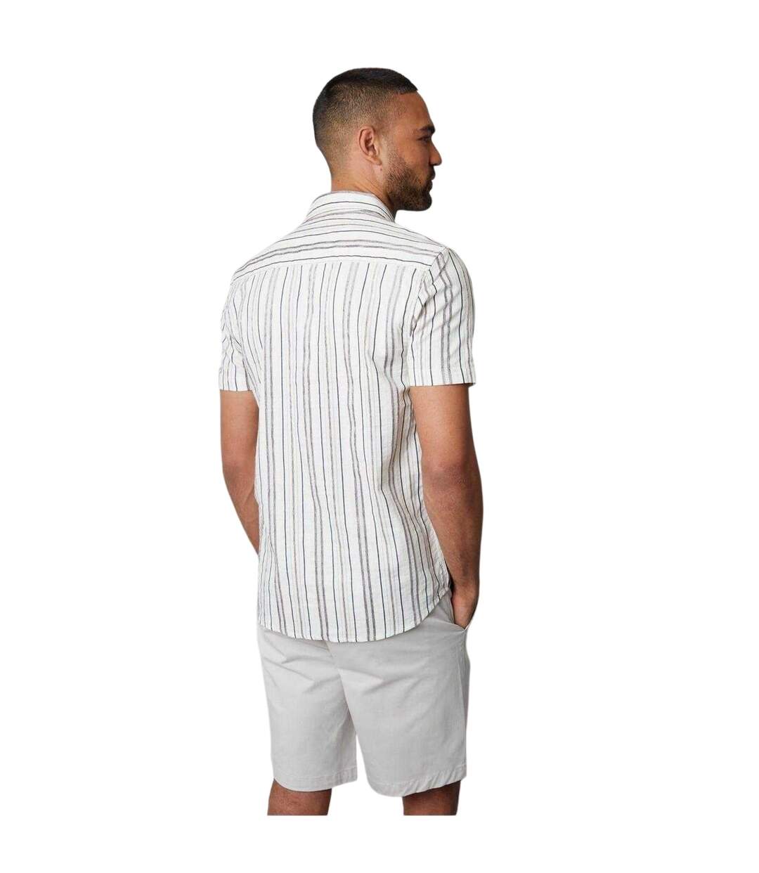 Chemise Motif/style À Rayures Brownhill Homme Crème Threadbare-3