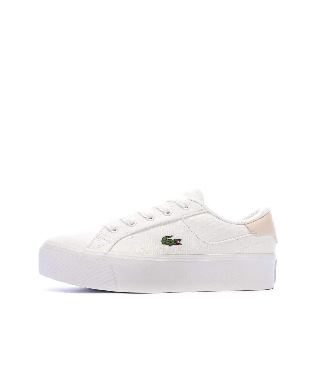 Baskets blanches/roses femme lacoste ziane platform-1