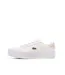 Baskets blanches/roses femme lacoste ziane platform-1