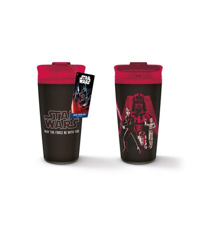 Star Wars May The Force Be With You Metal Travel Mug (Black/Red) (One Size) - UTPM5951