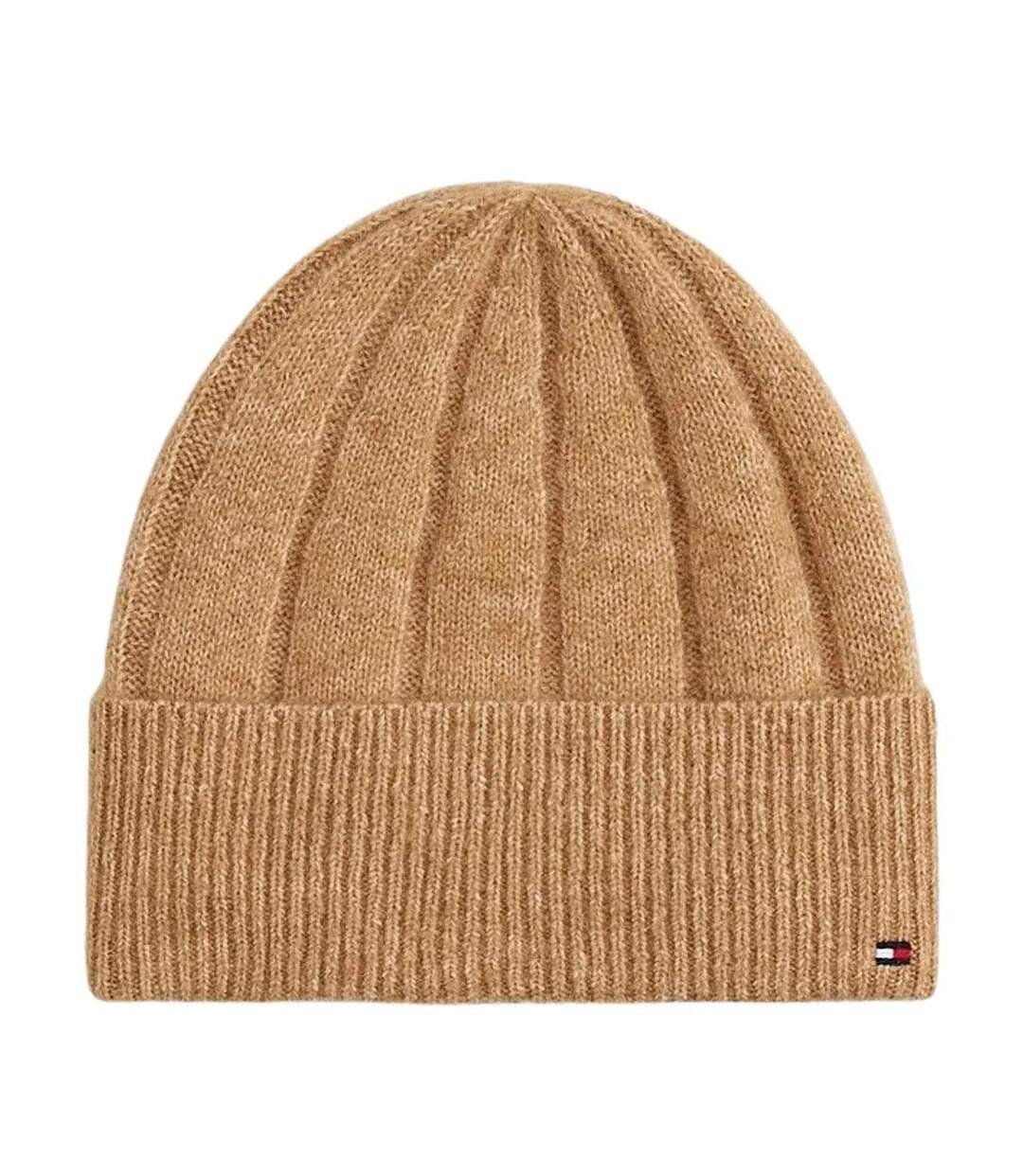 Bonnet marron homme tommy hilfiger fluffy-1
