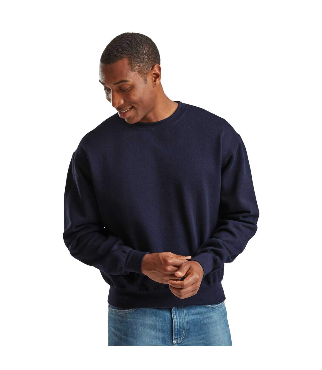 Unisex Adult Supercotton Sweatshirt Deep Navy Fruit Of The Loom-1