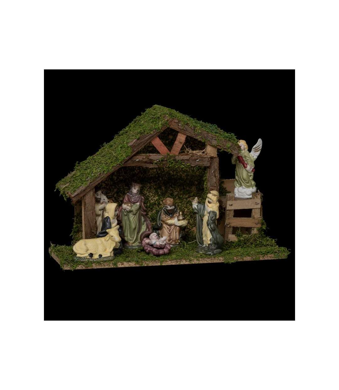Paris Prix - Crèche De Noël 8 Santons 31cm Multicolore-2