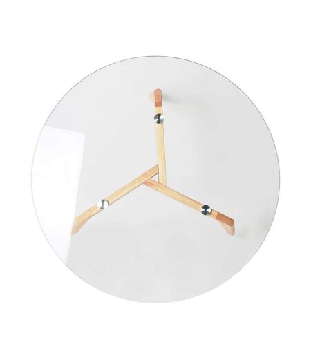 Table basse ronde plateau en verre 80 cm