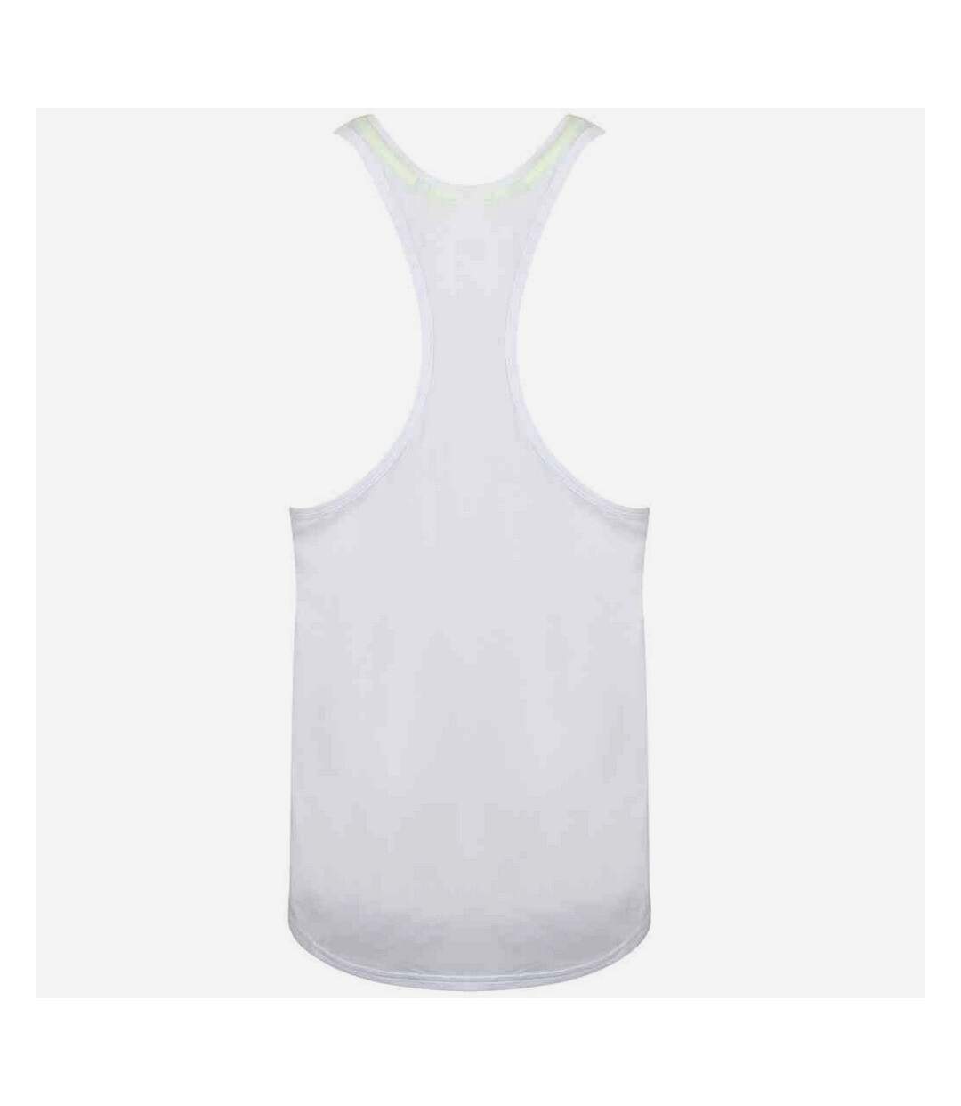 Mens muscle vest top white Tombo