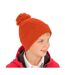 Womens/ladies Winter Essentials Pom Pom Beanie Bonnet À Pompon Orange Result-1