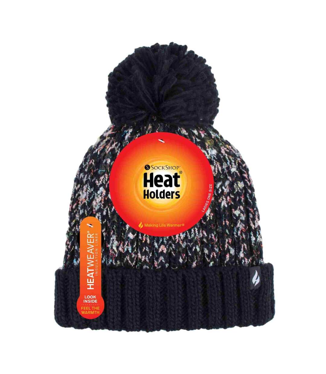 Ladies Thermal Winter Bobble Hat with Extra Large Pom Pom-2