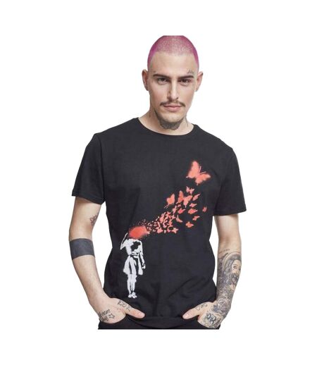T-shirt Brandalised Homme Noir Banksy