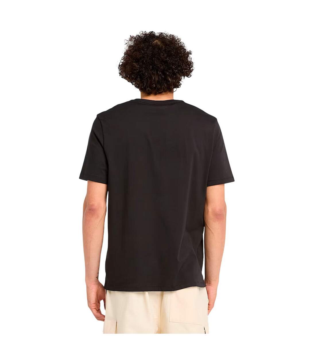 Mens Stacked Logo T-shirt Black Timberland-3