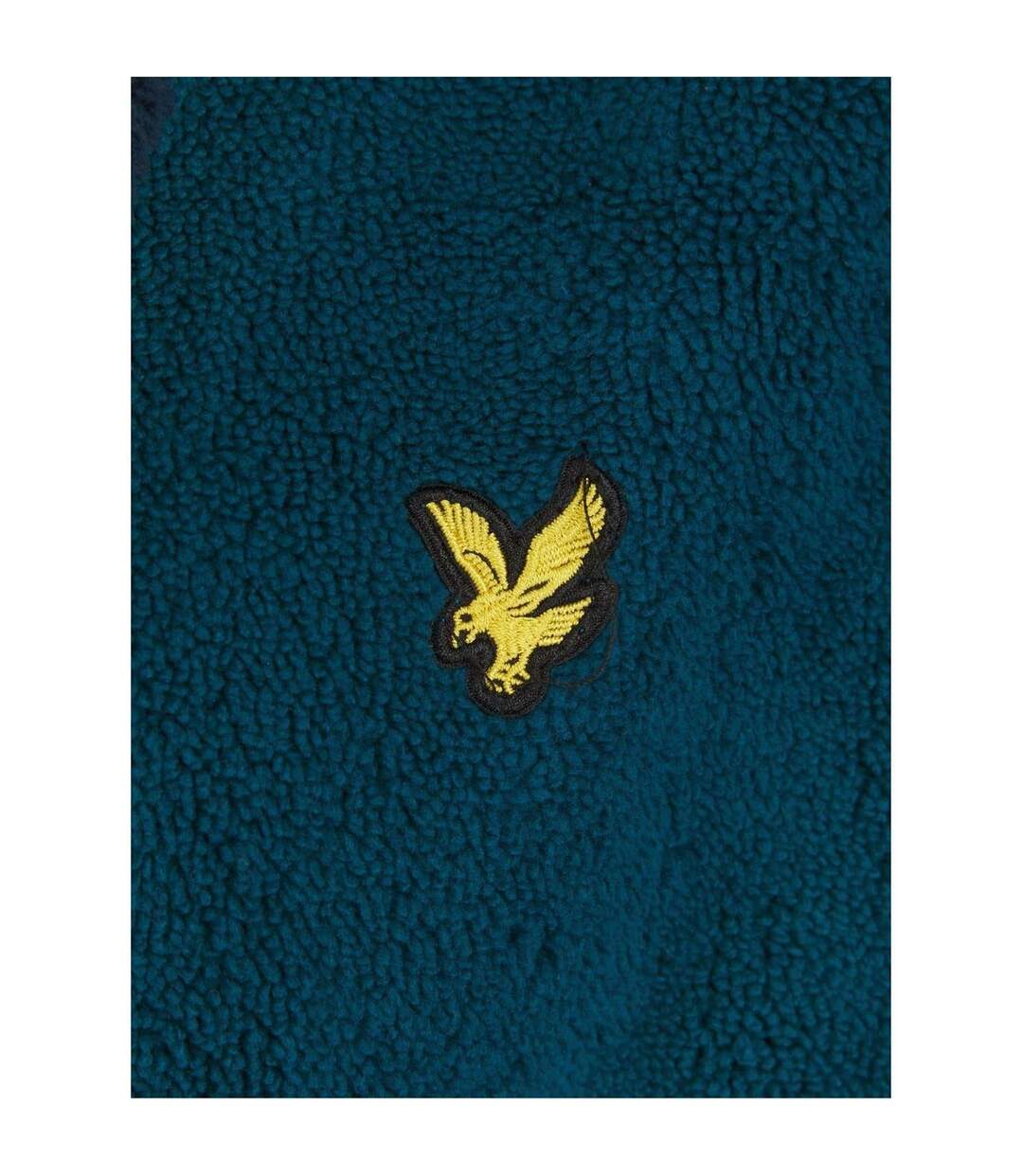 Mens Fleece Shawl Collar Long-sleeved Robe Blue Peacoat Lyle & Scott-2