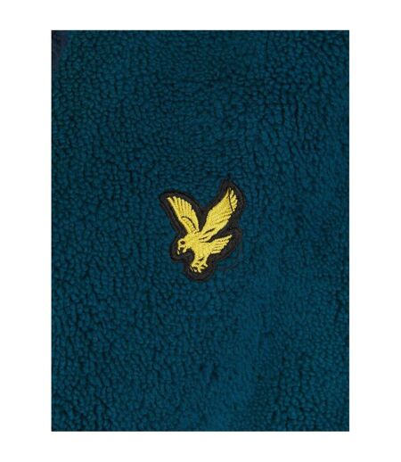 Mens Fleece Shawl Collar Long-sleeved Robe Blue Peacoat Lyle & Scott