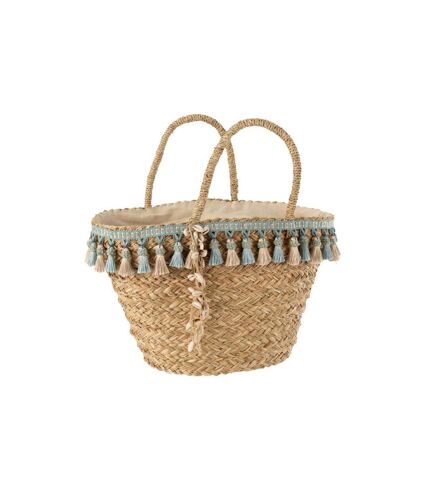 Sac de Plage Flo 56cm Naturel & Bleu