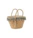 Sac de Plage Flo 56cm Naturel & Bleu-1