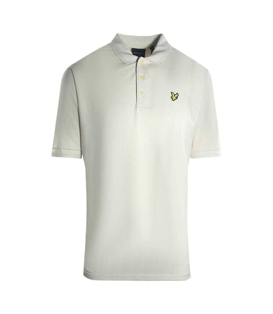 Polo Motif/style Rayure Contrastée Sur Bord Homme Beige Lyle & Scott-1