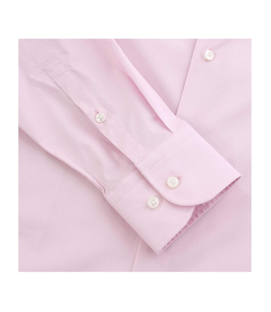 Mens Plain Long-sleeved Formal Shirt Pink Boss-4