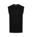 Henbury Mens Cotton Acrylic V Neck Sleeveless Sweatshirt (Navy) - UTPC6031