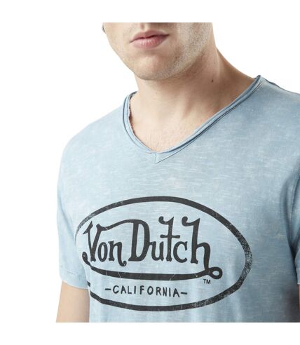 T-shirt homme col v avec traitement en coton Ron Vondutch