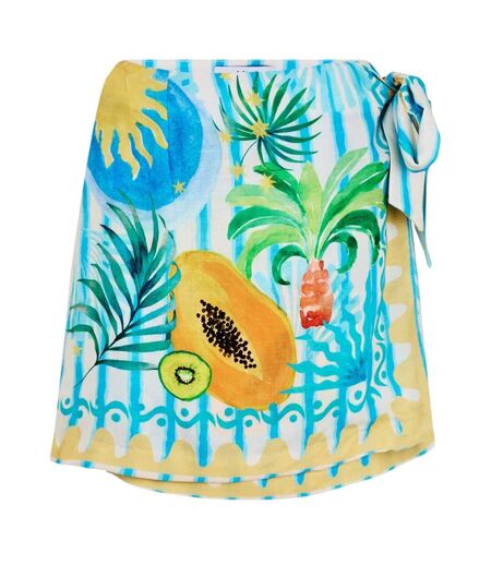 Mini Jupe Motif/style Tropical Rio Femme Bleu Never Fully Dressed