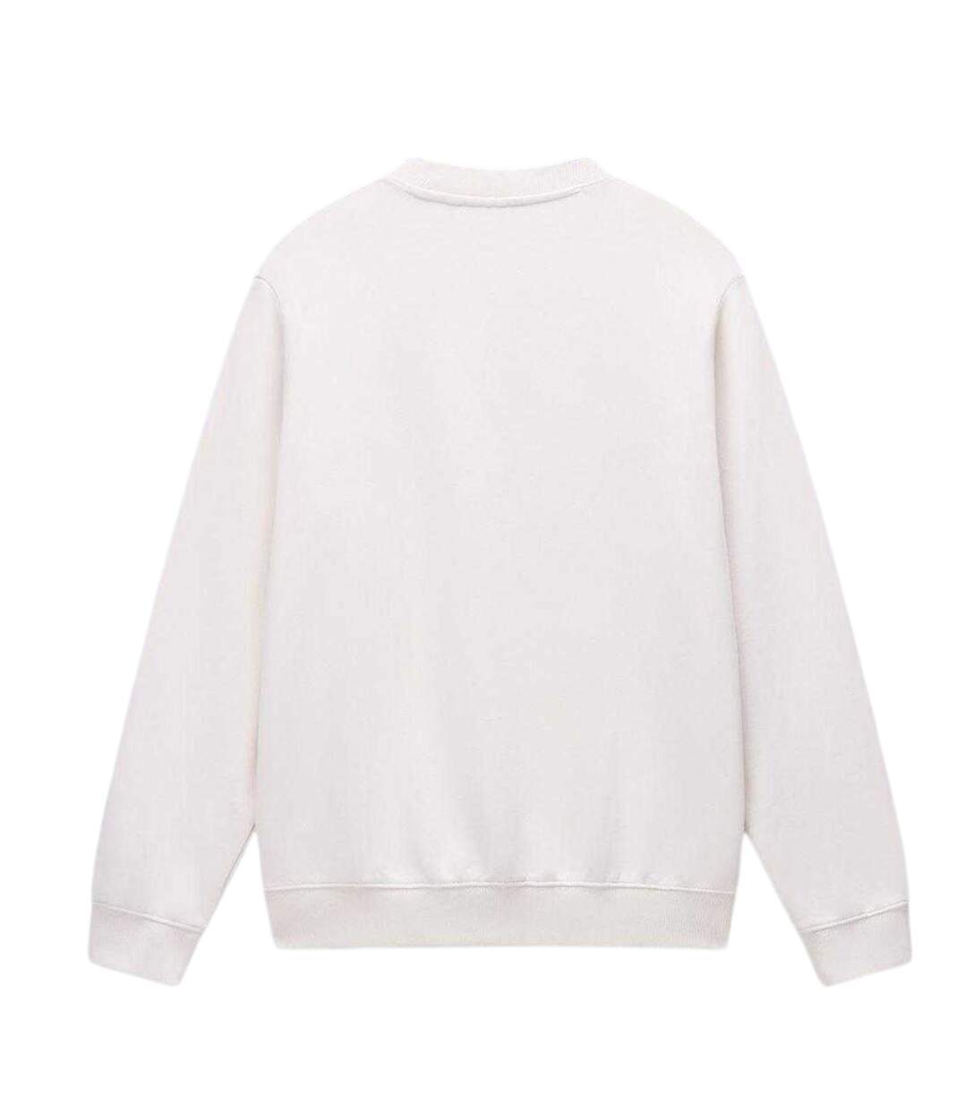 Mens Box Logo Cotton Crew Neck Straight Sweatshirt Beige Napapijri-3