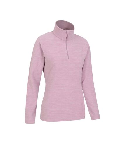 Womens/ladies snowdon melange fleece top light pink Mountain Warehouse