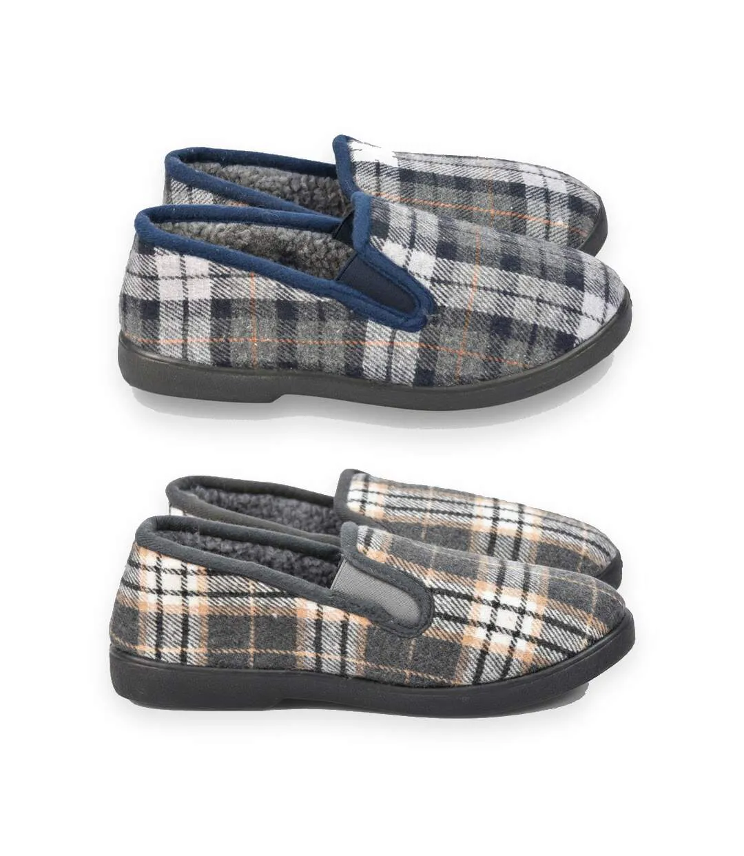 OZABI Pantoufles Charentaises Homme Pack de 2 Paires Semelle Antidérapante-3