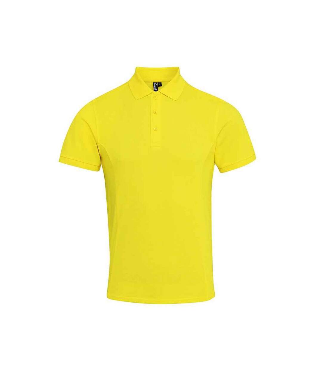 Mens coolchecker plus piqu polo shirt yellow Premier-3