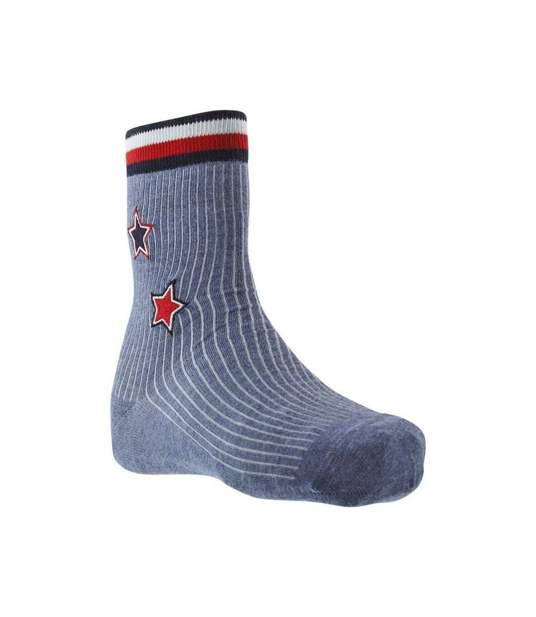 TOMMY HILFIGER Chaussettes Femme Coton LOVEPATCHES Jeans-1