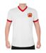 Mens Manchester Crest V Neck T-shirt White Fan Originals-1