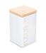 Boîte à Farine Scandi 18cm Blanc-3