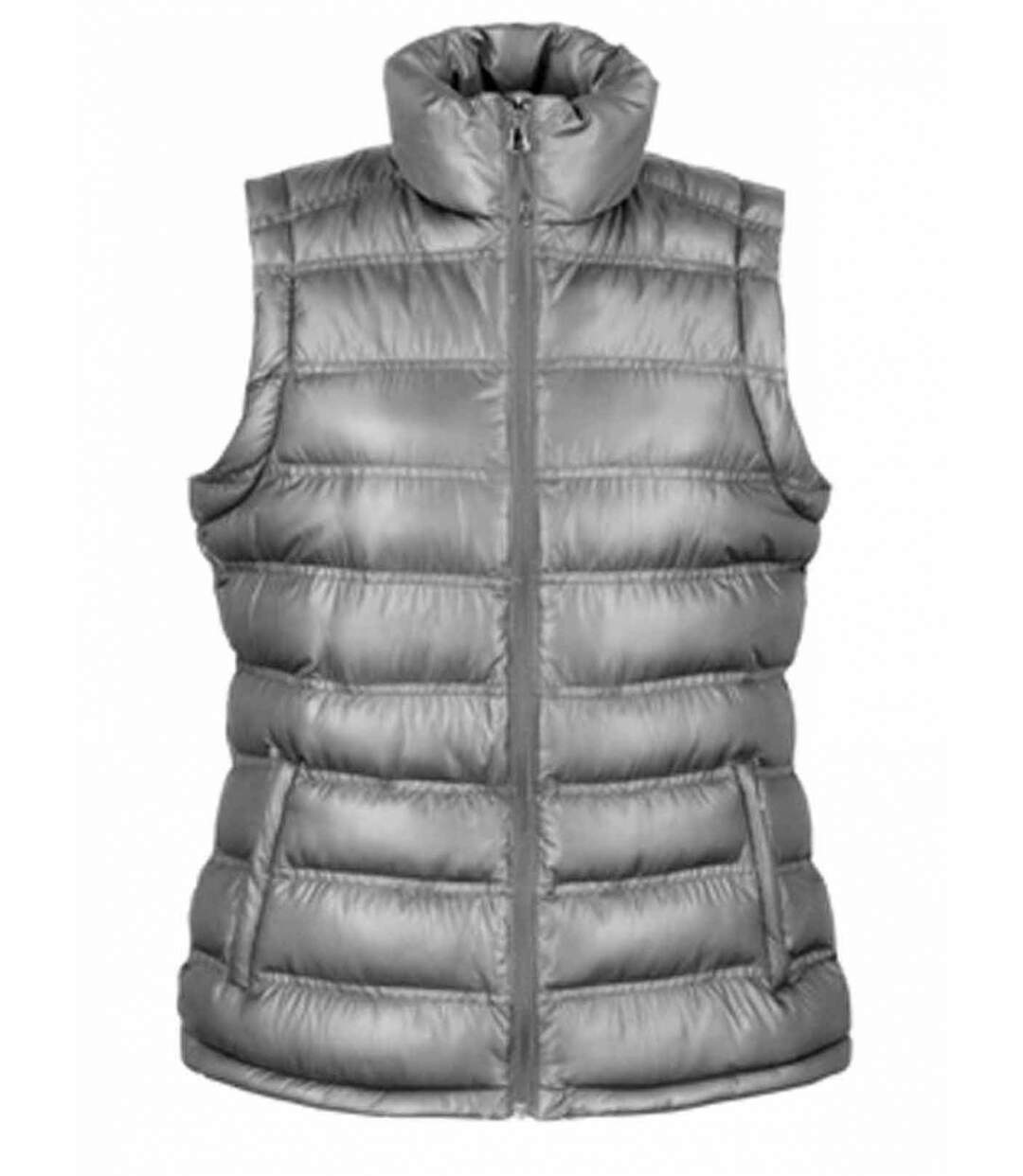 Doudoune anorak sans manches bodywarmer FEMME - R193F - gris