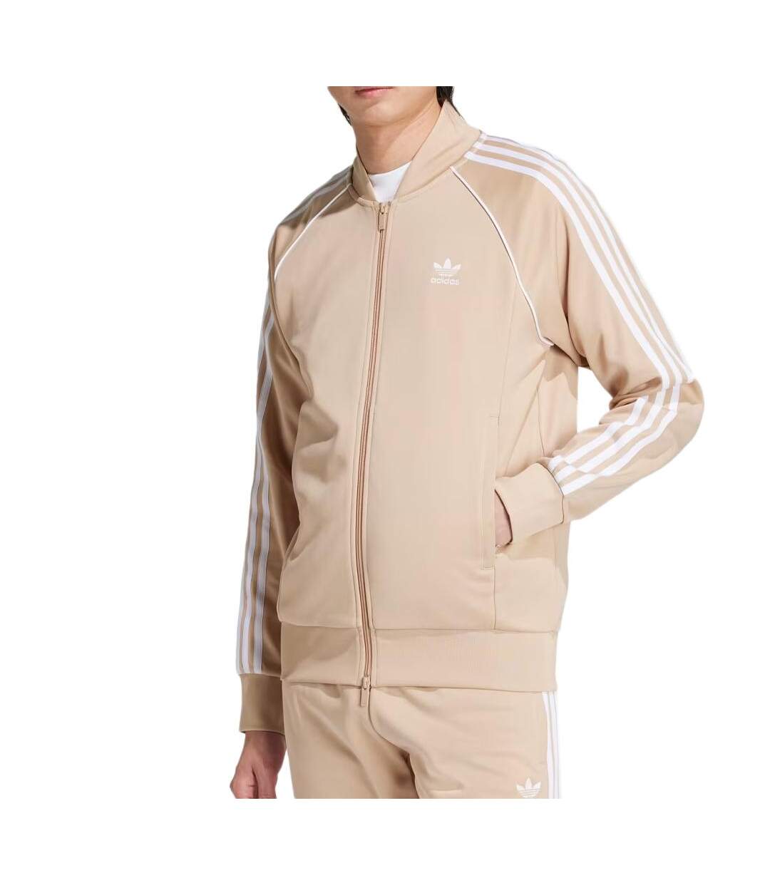 Veste Zippée Beige Homme Adidas IY9849 - L-1