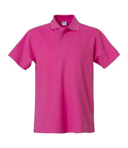 Mens Basic Polo Shirt Bright Cerise Clique