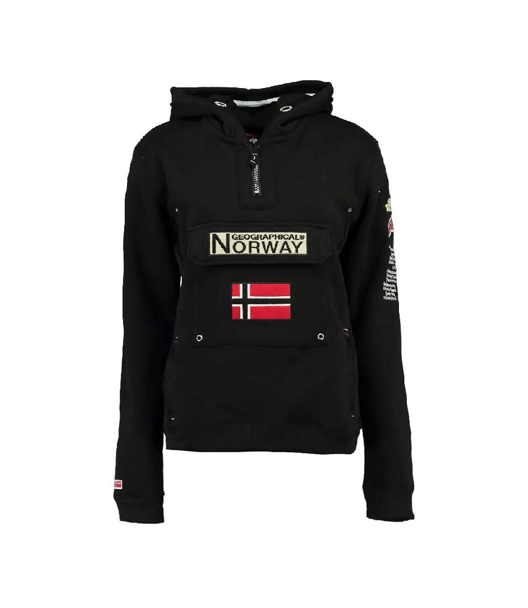 Sweat à capuche Noir Femme Geographical Norway Gymclass-1