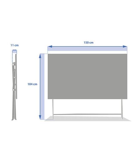 Table de jardin pliante rectangulaire 6 places GREENSBORO - Argile