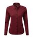 Premier Womens/Ladies Maxton Gingham Long-Sleeved Shirt (Black/Red)