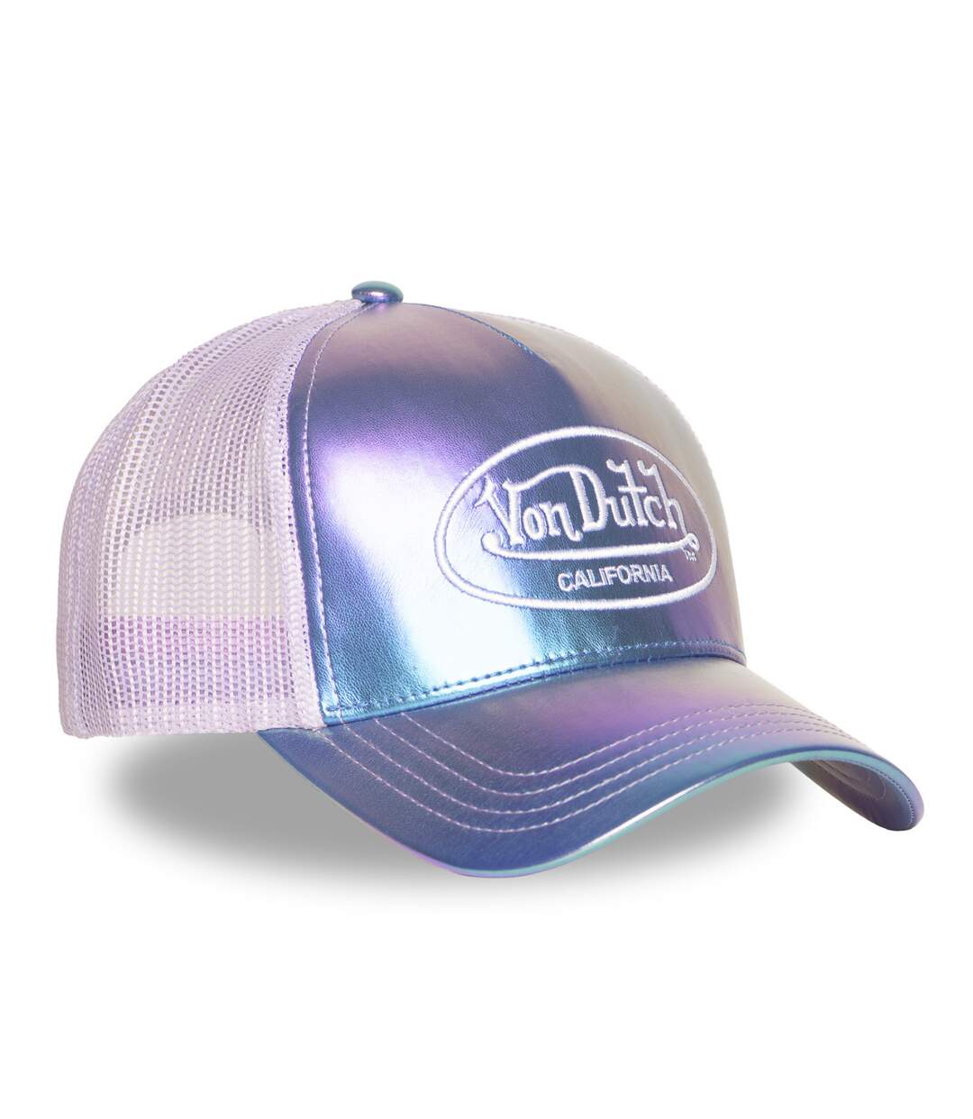 Casquette baseball avec filet effet brillant Holographique Vondutch-4