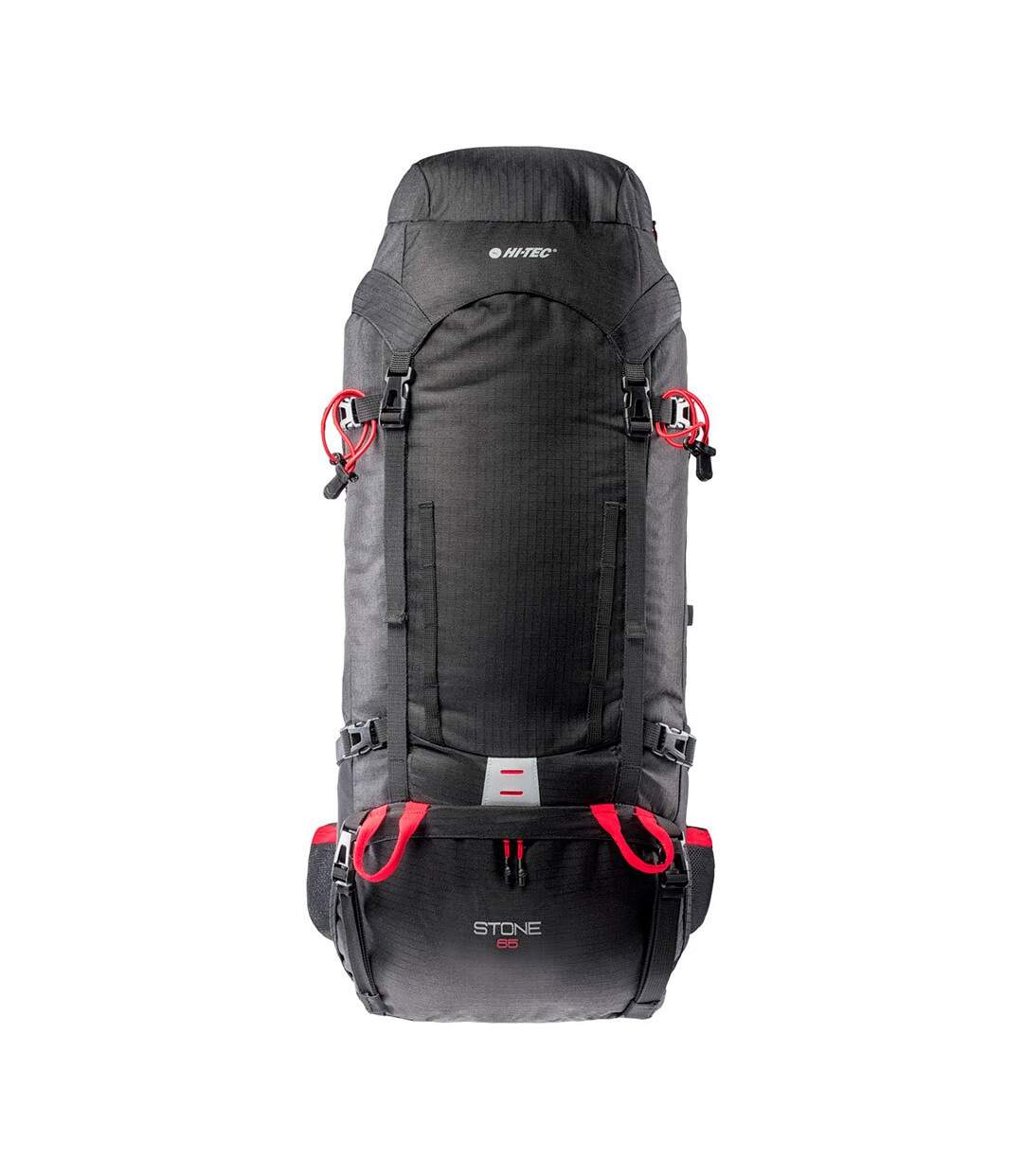 Sac À Dos De Randonnée Stone Adulte Taille Unique Noir Rouge Vif Hi-Tec-1