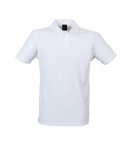 Finden & Hales Mens Piped Performance Sports Polo Shirt (White/White) - UTRW427