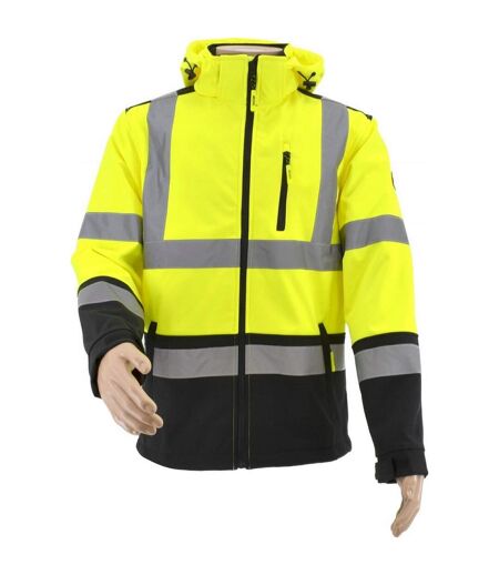 Veste Softshell T3 Homme Noir Jaune Fluo AW Tools